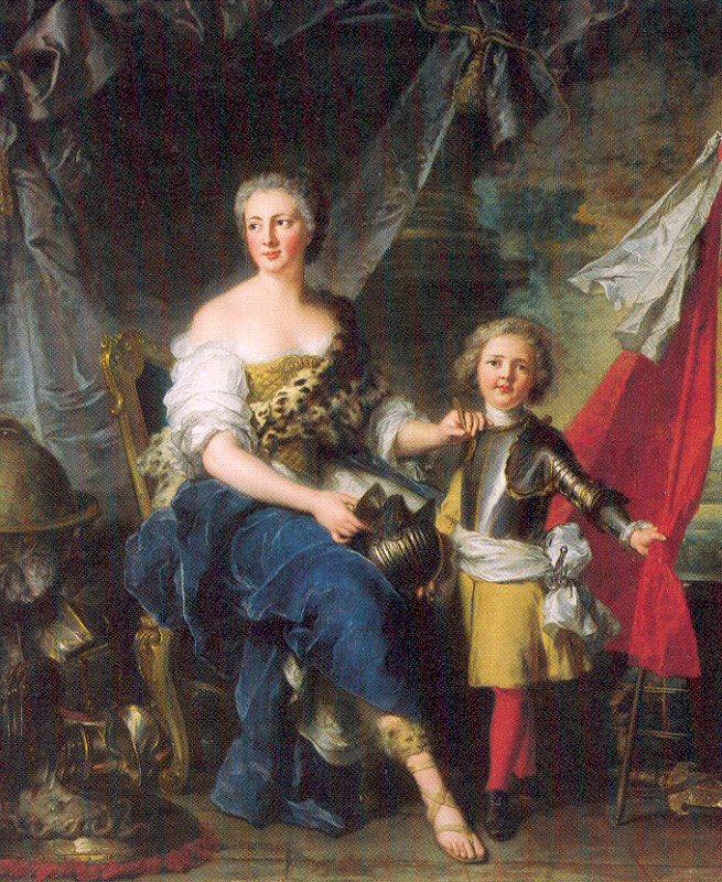 Jean Marc Nattier Mademoiselle de Lambesc as Minerva, Arming her Brother the Comte de Brionne
